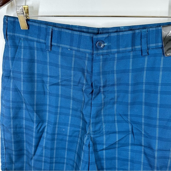 Pebble Beach Blue Plaid Performance Golf Shorts 32” - Picture 4 of 6